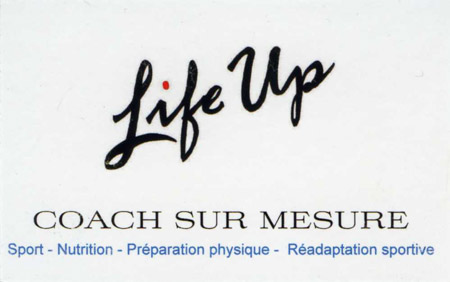 Collaboration avec « Life Up », coach sportif sur mesure